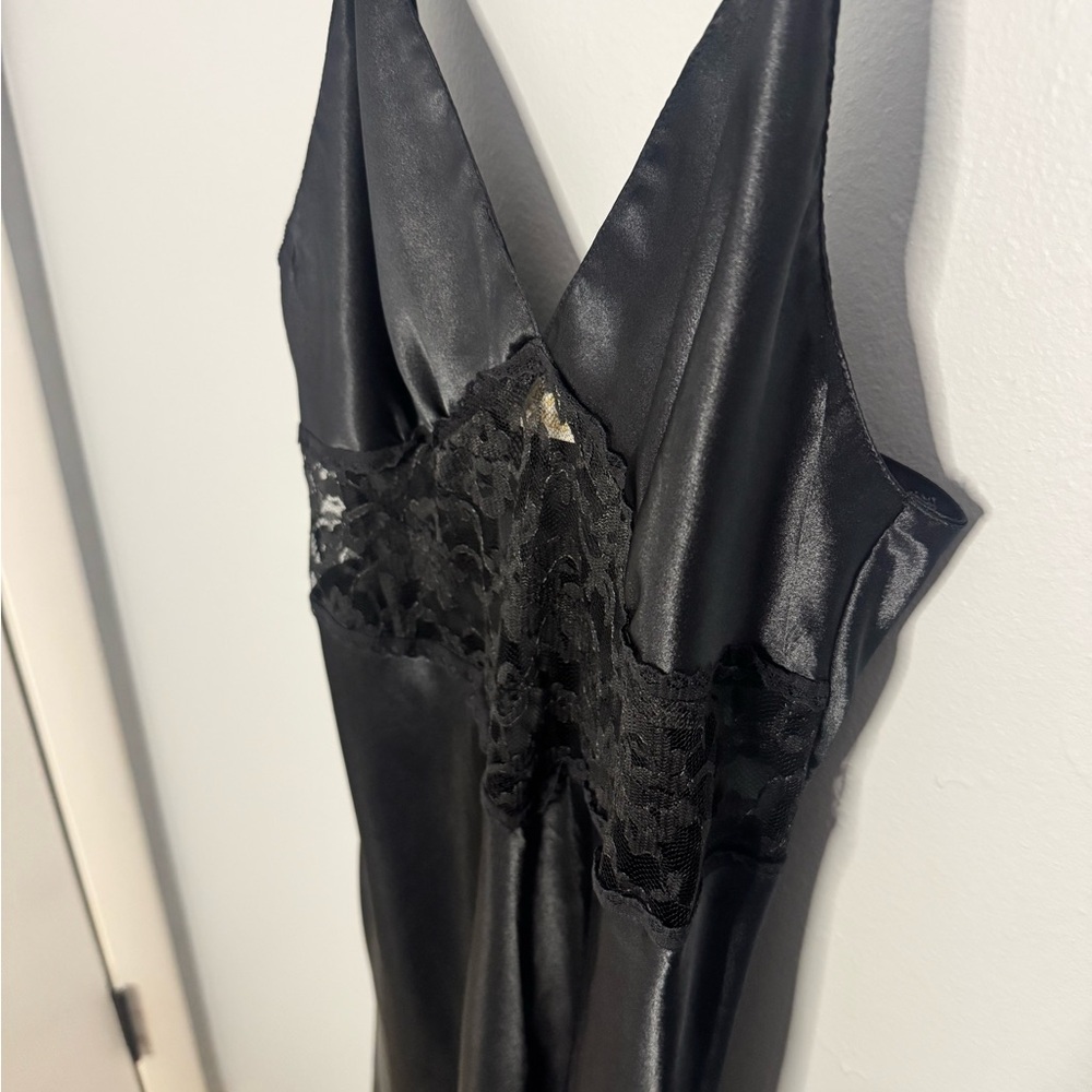Vintage Victoria's Secret Black Satin Lingerie - Picture 2 of 6